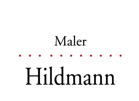 Das Logo der Malerfirma Hildmann vor neutralem Hintergrund.